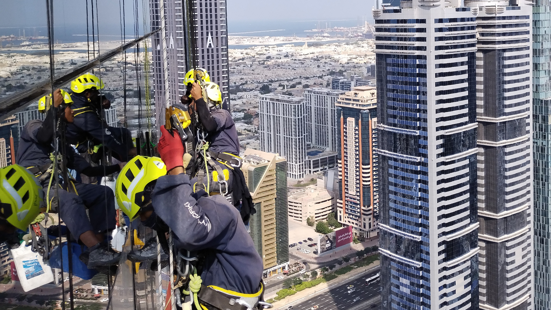 high level facade cleaning